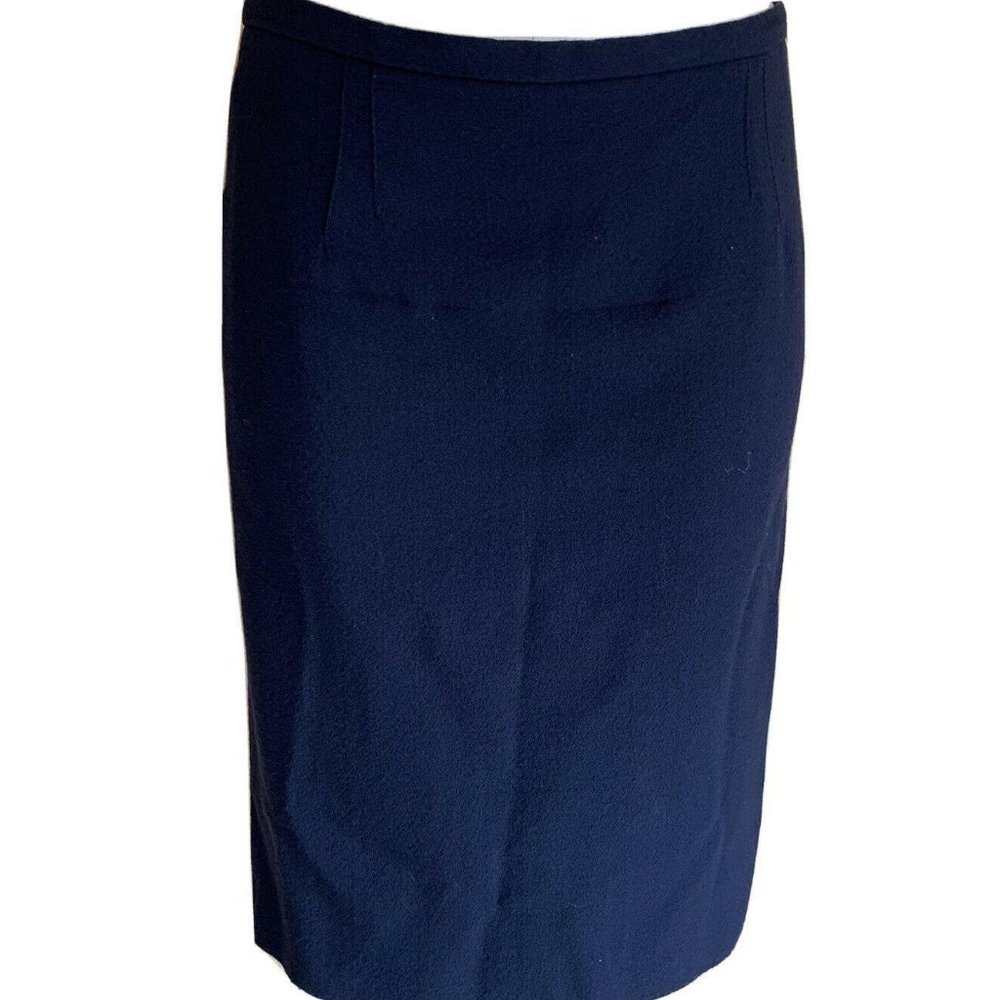 MOSCHINO Cheap Chic Pencil Skirt Size 10 Wool Blue